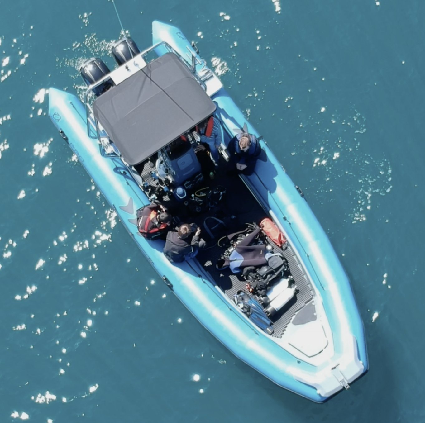Blue Devil boat on water